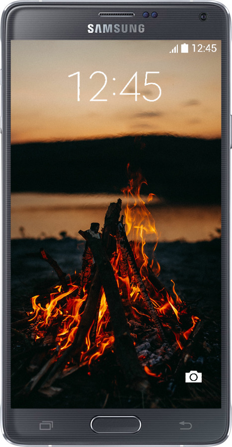 Силиконовый чехол Огонь для Samsung Galaxy Note 4 N910H - 6021u-64 изображение 