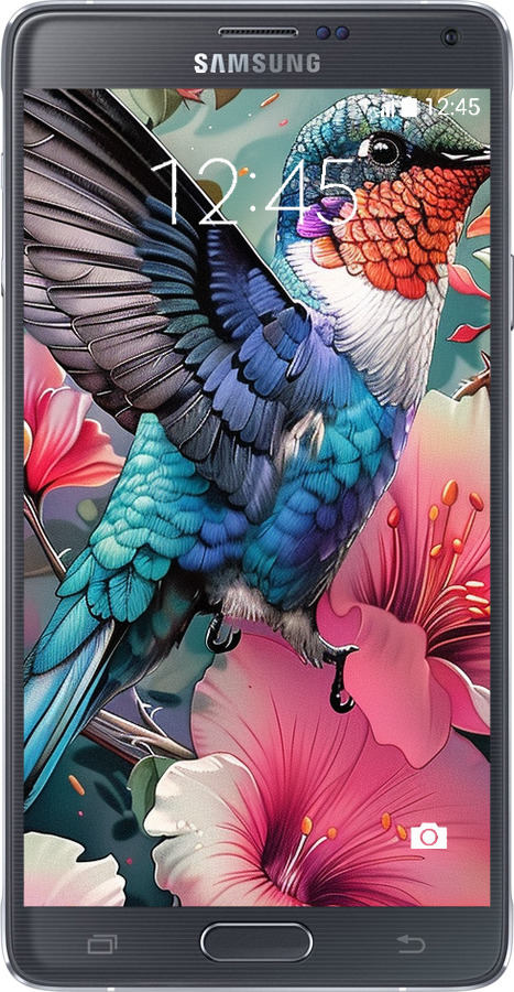 Силіконовий чехол Казкова колібрі для Samsung Galaxy Note 4 N910H - 6051u-64 изображение 