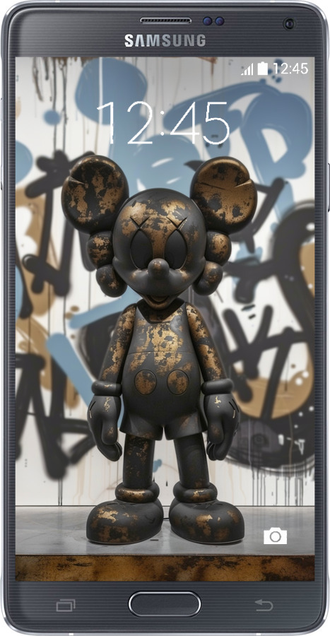 Силиконовый чехол Bronze kaws v2 для Samsung Galaxy Note 4 N910H - 6098u-64 изображение 