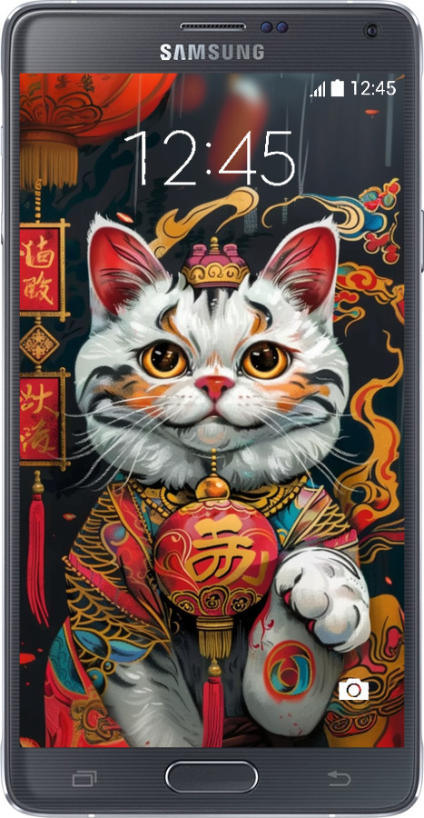 Силиконовый чехол China Cat v2 для Samsung Galaxy Note 4 N910H - 6135u-64 изображение 