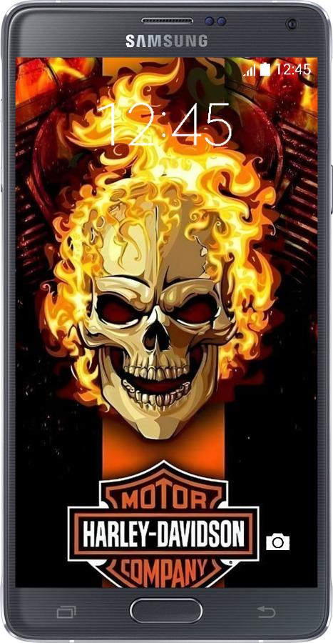 Силіконовий чехол Харлей девидсон для Samsung Galaxy Note 4 N910H - 6370u-64 изображение 