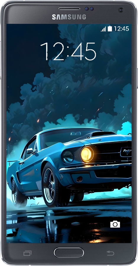 Силіконовий чехол Форд мустанг для Samsung Galaxy Note 4 N910H - 6374u-64 изображение 