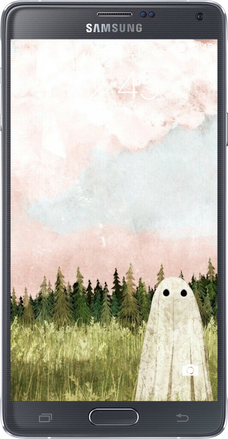 Силиконовый чехол Привидение для Samsung Galaxy Note 4 N910H - 6401u-64 изображение 