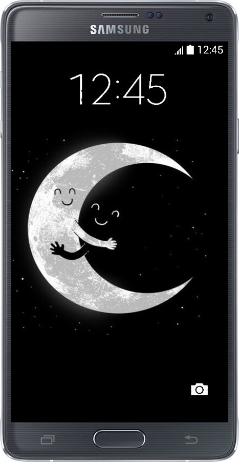 Силиконовый чехол Лунные объятия для Samsung Galaxy Note 4 N910H - 6508u-64 изображение 