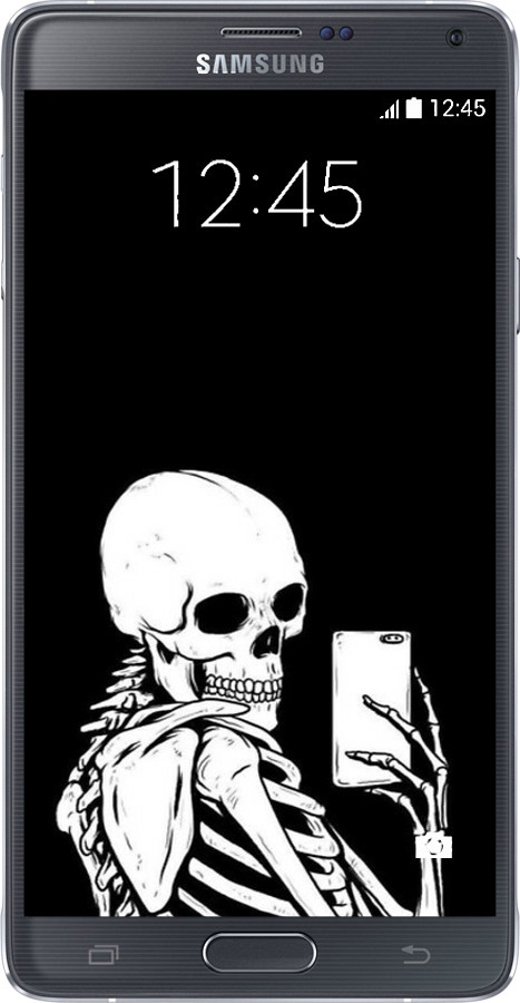 Силіконовий чехол Скелет робить Selfie для Samsung Galaxy Note 4 N910H - 6535u-64 изображение 