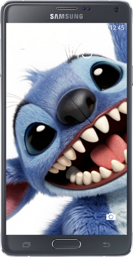 Силиконовый чехол Стич для Samsung Galaxy Note 4 N910H - 6684u-64 изображение 