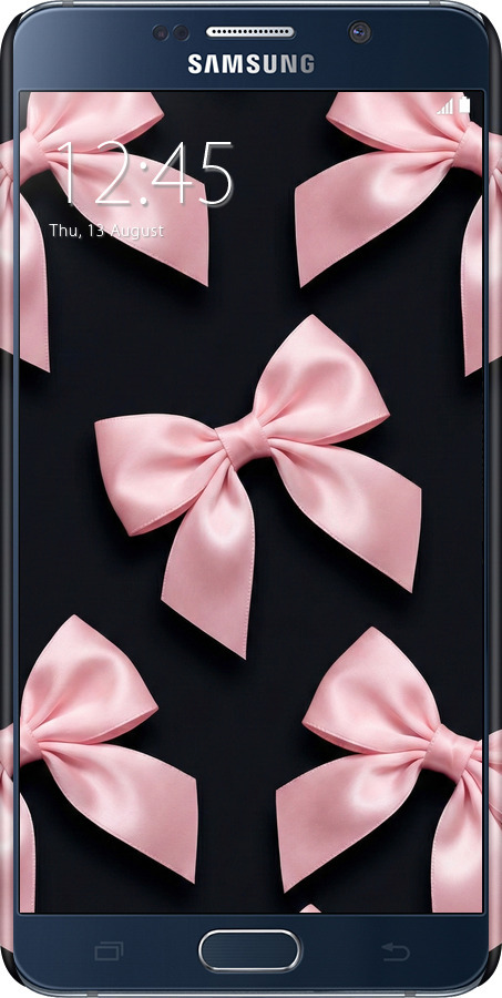 3D пластиковый глянцевый чехол Coquette Ribbons Dark Coquette для Samsung Galaxy Note 5 N920C - 6767c-127 изображение 