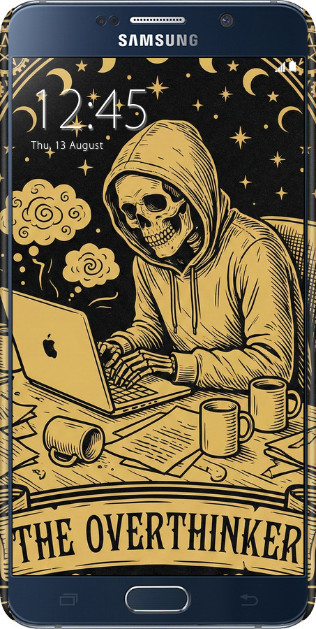 3D пластиковый матовый чехол The Overthinker для Samsung Galaxy Note 5 N920C - 6774m-127 изображение 