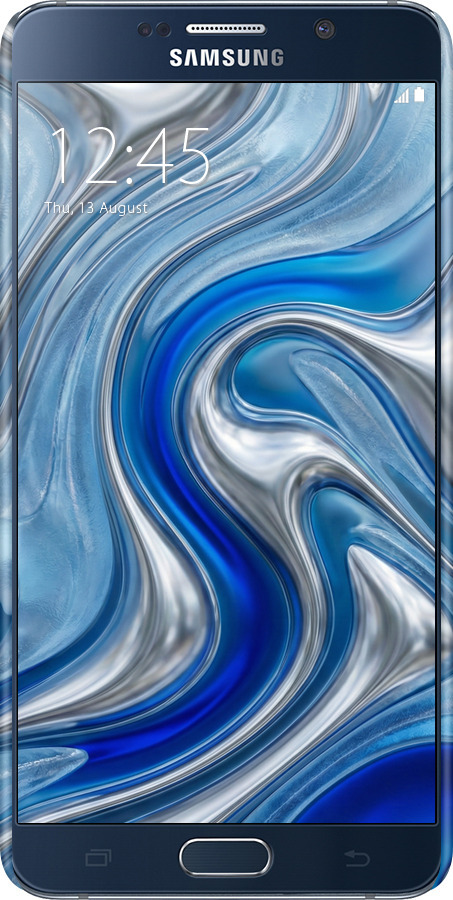 3D пластиковый глянцевый чехол Liquid Chrome для Samsung Galaxy Note 5 N920C - 6781c-127 изображение 