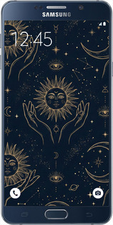 2D пластиковый чехол Celestial Harmony: Sun & Moon Gold Mystic Pattern для Samsung Galaxy Note 5 N920C - 6778t-127 изображение 