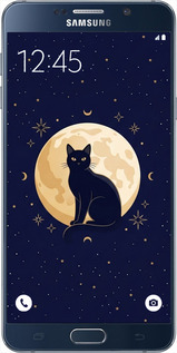 2D пластиковий чехол Cute Cat Celestial/Witchy для Samsung Galaxy Note 5 N920C - 6787t-127 изображение 