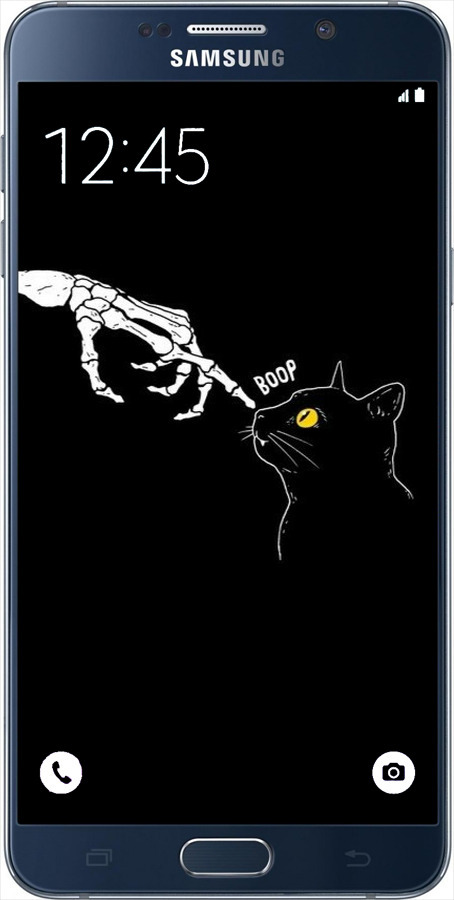 2D пластиковий чехол Кішка для Samsung Galaxy Note 5 N920C - 6505t-127 изображение 