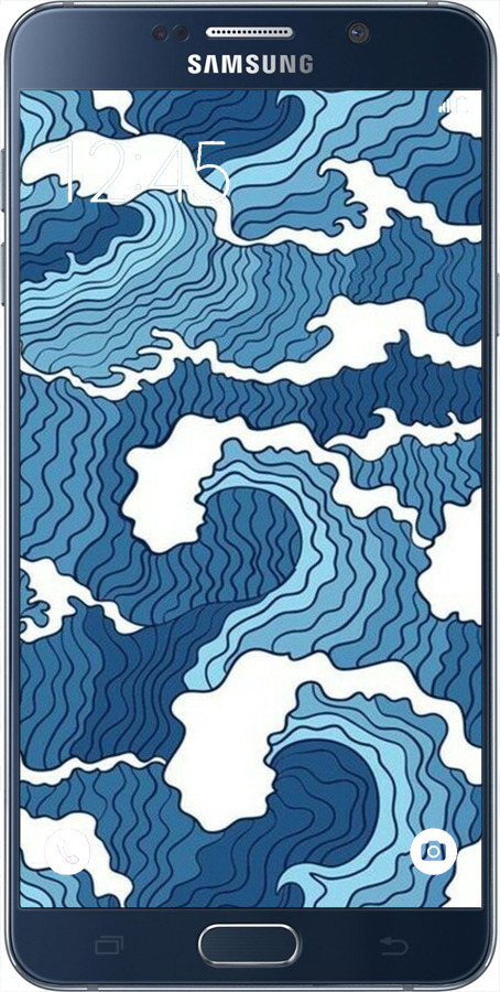 2D пластиковый чехол Абстрактный рисунок морских волн для Samsung Galaxy Note 5 N920C - 6538t-127 изображение 