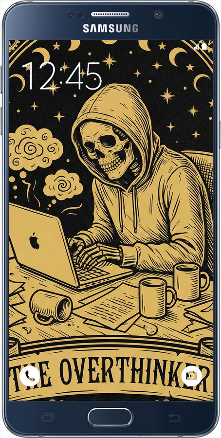 2D пластиковий чехол The Overthinker для Samsung Galaxy Note 5 N920C - 6774t-127 изображение 