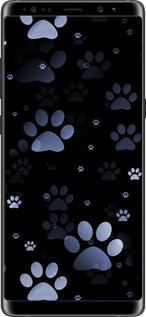 TPU чехол С синими отпечатками лап для Samsung Galaxy Note 8 - 6441b-1020 изображение 