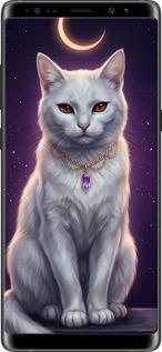 TPU чехол Mystic White Cat Gothic Dark Purple Gold для Samsung Galaxy Note 8 - 6805b-1020 изображение 