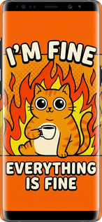 3D пластиковый матовый чехол Funny Cat для Samsung Galaxy Note 8 - 6786m-1020 изображение 