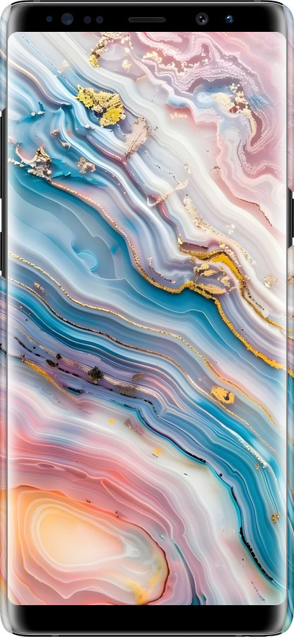 3D пластиковый матовый чехол Мрамор красивый для Samsung Galaxy Note 8 - 6376m-1020 изображение 