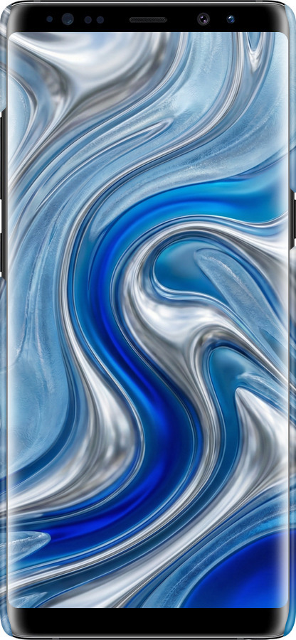 3D пластиковий матовий чехол Liquid Chrome для Samsung Galaxy Note 8 - 6781m-1020 изображение 