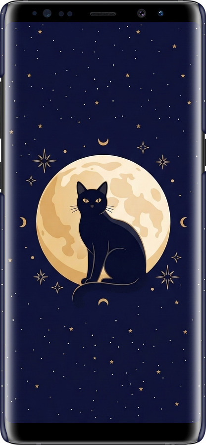3D пластиковый матовый чехол Cute Cat Celestial/Witchy для Samsung Galaxy Note 8 - 6787m-1020 изображение 