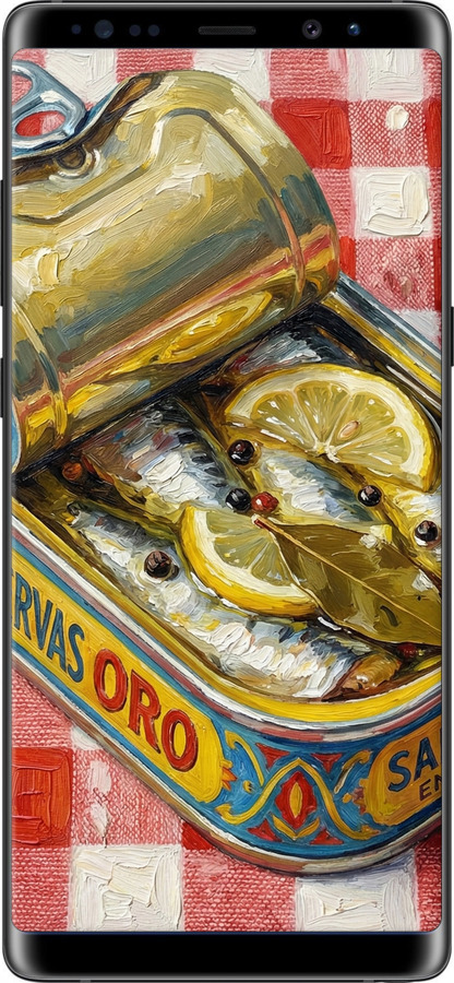 Силиконовый чехол Vintage Sardine Tin Phone для Samsung Galaxy Note 8 - 6772u-1020 изображение 