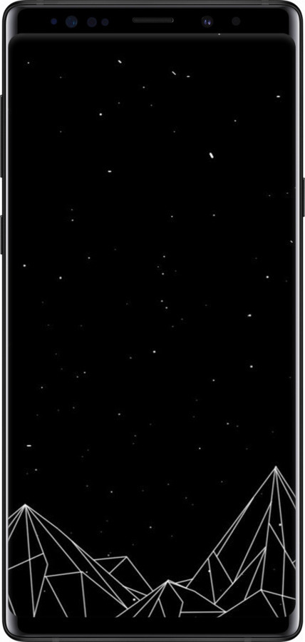 TPU чехол Черно белые абстрактные горы для Samsung Galaxy Note 9 N960F - 6437b-1512 изображение 