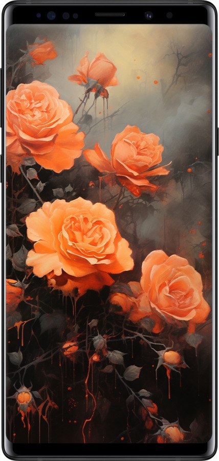 2D пластиковий чехол Оранжеві троянди для Samsung Galaxy Note 9 N960F - 5944t-1512 изображение 