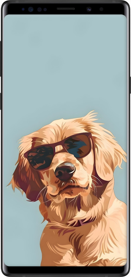 2D пластиковый чехол Пес в очках для Samsung Galaxy Note 9 N960F - 6381t-1512 изображение 