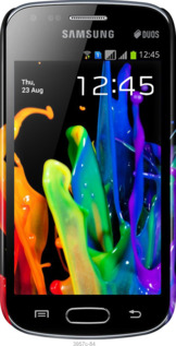 3D пластиковый матовый чехол брызги краски для Samsung Galaxy S Duos s7562 - 3957m-84 изображение 