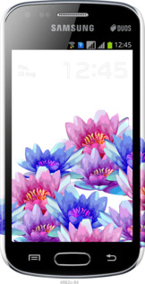 3D пластиковый глянцевый чехол Лотос для Samsung Galaxy S Duos s7562 - 4862c-84 изображение 