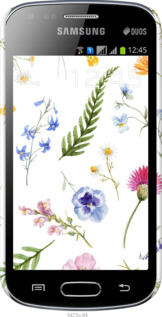 3D пластиковый глянцевый чехол Цветочный фон v2 для Samsung Galaxy S Duos s7562 - 5472c-84 изображение 