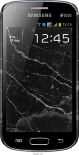 3D пластиковий глянцевий чехол Чорний мармур v2 для Samsung Galaxy S Duos s7562 - 5568c-84 изображение 