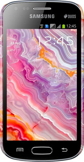 3D пластиковый глянцевый чехол Мрамор 2 для Samsung Galaxy S Duos s7562 - 6307c-84 изображение 