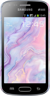 3D пластиковый глянцевый чехол Нежный мрамор для Samsung Galaxy S Duos s7562 - 6310c-84 изображение 
