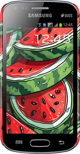 3D пластиковий глянцевий чехол Кавун для Samsung Galaxy S Duos s7562 - 6315c-84 изображение 