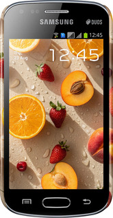 3D пластиковий глянцевий чехол Фрукти 3 для Samsung Galaxy S Duos s7562 - 6703c-84 изображение 