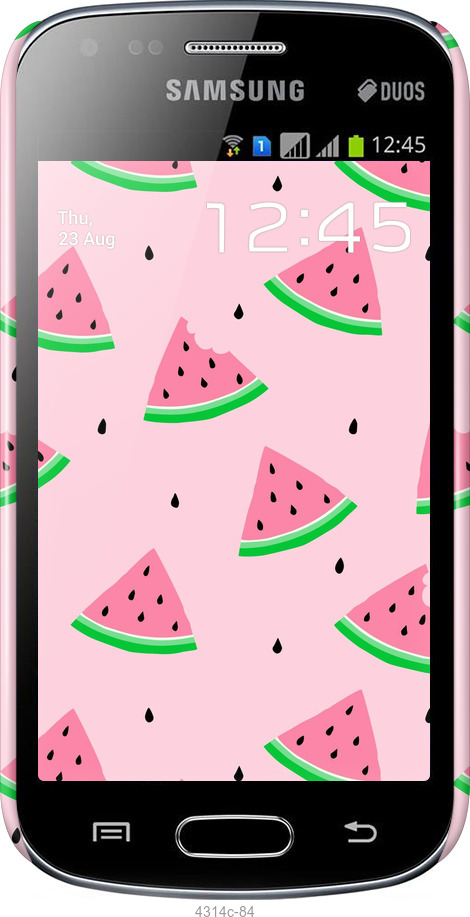 3D пластиковий глянцевий чехол Рожевий кавун для Samsung Galaxy S Duos s7562 - 4314c-84 изображение 