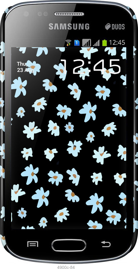 3D пластиковый глянцевый чехол Цветочный для Samsung Galaxy S Duos s7562 - 4900c-84 изображение 