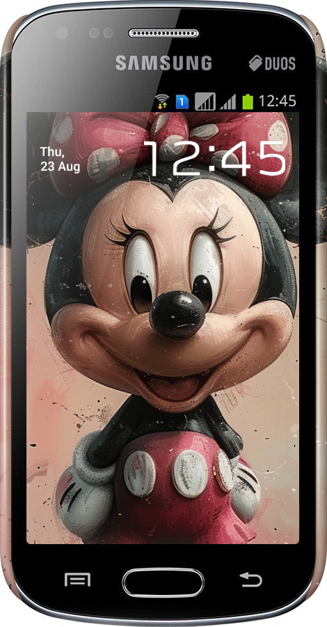 3D пластиковий глянцевий чехол Minnie Mouse для Samsung Galaxy S Duos s7562 - 6054c-84 изображение 
