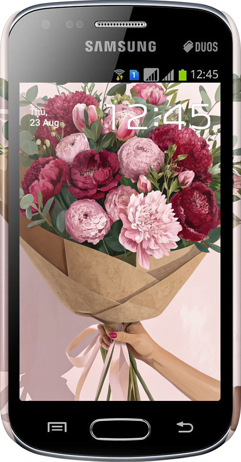 3D пластиковий глянцевий чехол Півонії 1 для Samsung Galaxy S Duos s7562 - 6705c-84 изображение 
