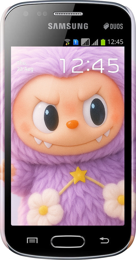 3D пластиковий глянцевий чехол Лабубу для Samsung Galaxy S Duos s7562 - 6708c-84 изображение 