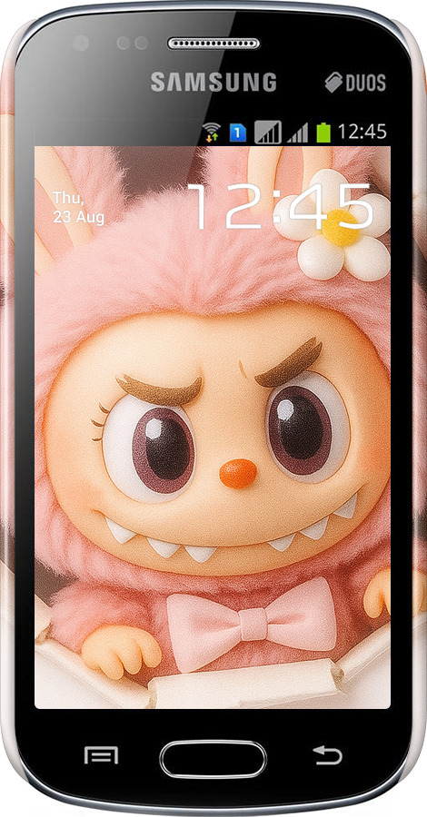 3D пластиковий глянцевий чехол Лабубу 2 для Samsung Galaxy S Duos s7562 - 6710c-84 изображение 