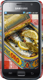 3D пластиковый глянцевый чехол Vintage Sardine Tin Phone для Samsung Galaxy S i9000 - 6772c-77 изображение 