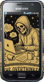 3D пластиковый матовый чехол The Overthinker для Samsung Galaxy S i9000 - 6774m-77 изображение 