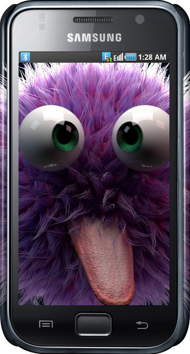 3D пластиковый глянцевый чехол Пушистик для Samsung Galaxy S i9000 - 6017c-77 изображение 