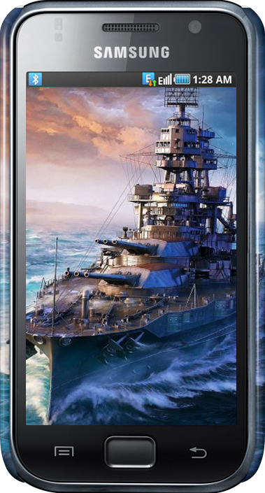 3D пластиковий глянцевий чехол Військовий корабель, world of tanks, wargaming для Samsung Galaxy S i9000 - 6461c-77 изображение 