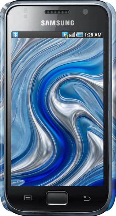 3D пластиковый глянцевый чехол Liquid Chrome для Samsung Galaxy S i9000 - 6781c-77 изображение 