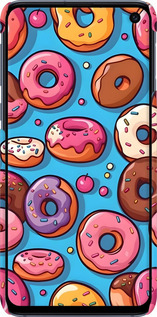 3D пластиковий матовий чехол Пончики для Samsung Galaxy S10e - 6318m-1646 изображение 