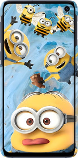 3D пластиковий матовий чехол Миньоны для Samsung Galaxy S10e - 6386m-1646 изображение 