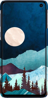 3D пластиковий матовий чехол Гірська ідилія нічний краєвид для Samsung Galaxy S10e - 6488m-1646 изображение 